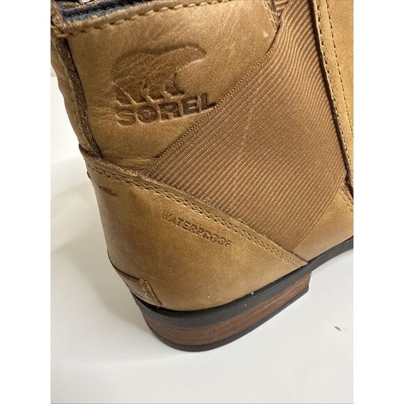 Sorel Women's Emelie Chelsea Boot Waterproof Light Leather Brown size 10.5 Women - Picture 9 of 13